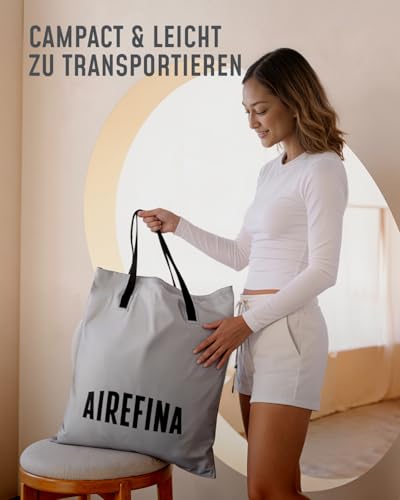Saltea gonflabila dubla Airefina cu pompa integrata, umflare in 3 minute