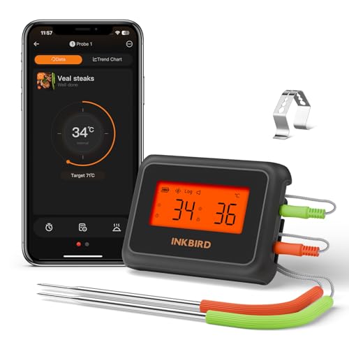 Termometru gatit IDT-22-B Inkbird Bluetooth 5.0, 2 sonde, 100 m