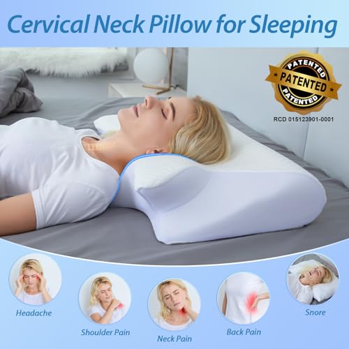 Perna ergonomica cervicala 2-in-1 HOMCA, spuma memorie, suport gat