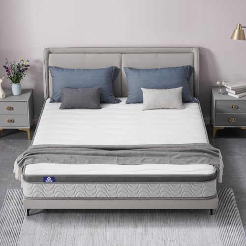 Saltea cu arcuri impachetate si spuma de memorie SuiLong 180x200cm, 7-Zone, Fermitate H3-H4