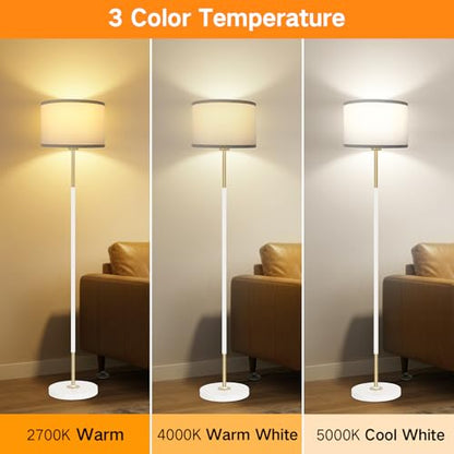 Lampa de podea OUTON dimabila, 3 temperaturi culoare, cu intrerupator de picior