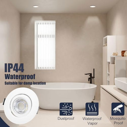 Set 6 Spoturi LED 6W Incastrate Dimmabile 230V Lumina Calda si Rece