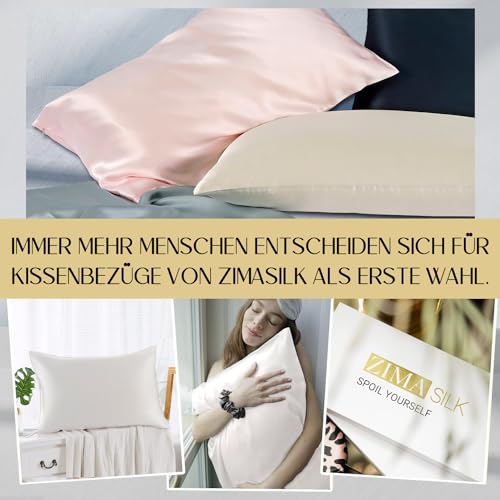 Fata de perna 50x70 cm ZIMASILK din matase Mulberry 19 Momme, fermoar ascuns