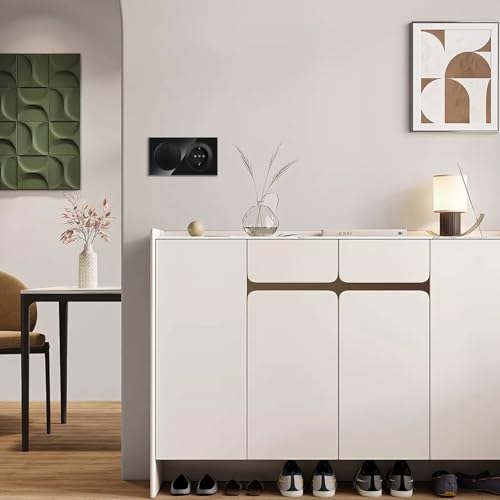 Priza Schuko cu intrerupator dublu 1-way CNBINGO, sticla securizata