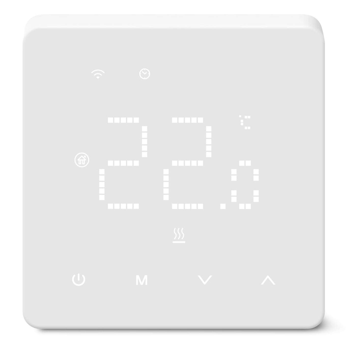 Termostat inteligent Beok WiFi pentru incalzire in pardoseala cu apa, programare zilnica, compatibil Alexa si Google Assistant, 3A TGM50WIFI-WP, alb
