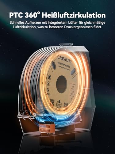 Uscator filament Space PI + Creality + Incalzire 360°, compatibil 1.75/2.85mm