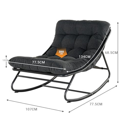 Balansoar rocking cu perna Grand Patio, metal rezistent, 150 kg, exterior