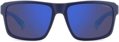 Polaroid Men's PLD 2158/S Sunglasses, Matte Blue, 58
