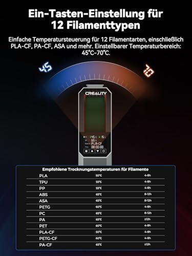 Uscator filament Space PI + Creality + Incalzire 360°, compatibil 1.75/2.85mm
