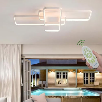 Plafoniera LED dimabila cu telecomanda 3 rame + functie night light
