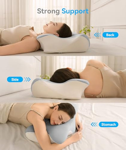 Perna cervicala 2 in 1 memory foam Restnature, suport ergonomic gat,