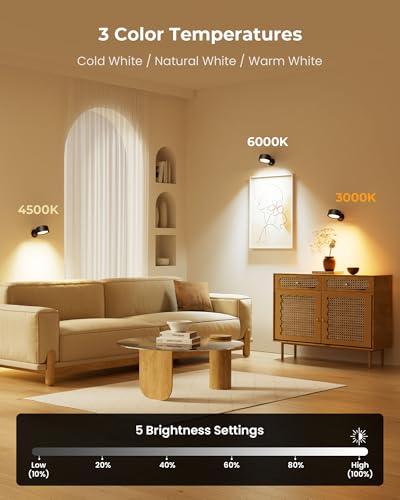 Set 2 lampi LED de perete cu 18 culori, 4 niveluri de luminozitate si rotire 360