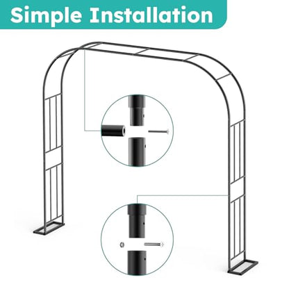 Arc metalic pentru Flori, cu latime reglabila 1.2/1.8/2.4 m, ideal pentru plante cataratoare si decor de gradina.