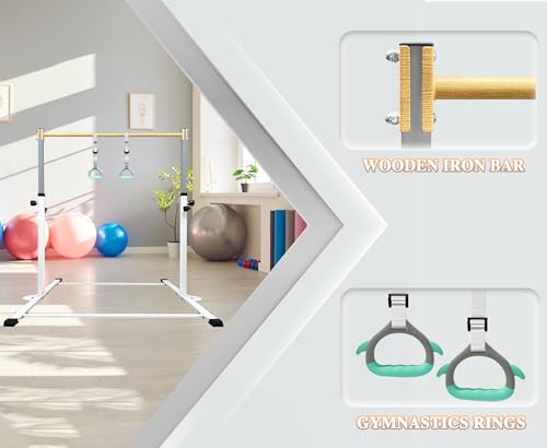 Bara gimnastica copii HomeSun, reglabila 90-150 cm, 100 kg