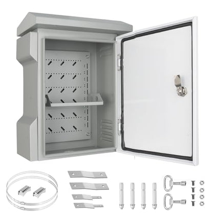 Cutie Electrica Exterior JUEDIFX IP65 Rezistenta la Apa Otel cu Gauri de Ventilatie 66.5x45x23 cm
