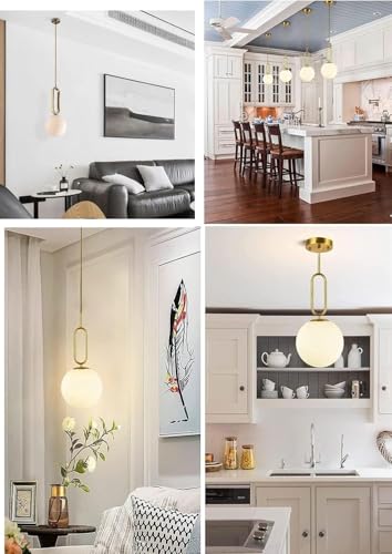 Lampa suspendata cu baterie + telecomanda, 10 culori - Aigostar, auriu