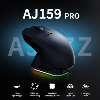 AJAZZ AJ159PRO Wireless Gaming Mouse with RGB Charging Dock