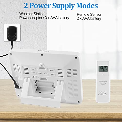 Statie meteo wireless cu senzor exterior Kalawen + ecran color DCF