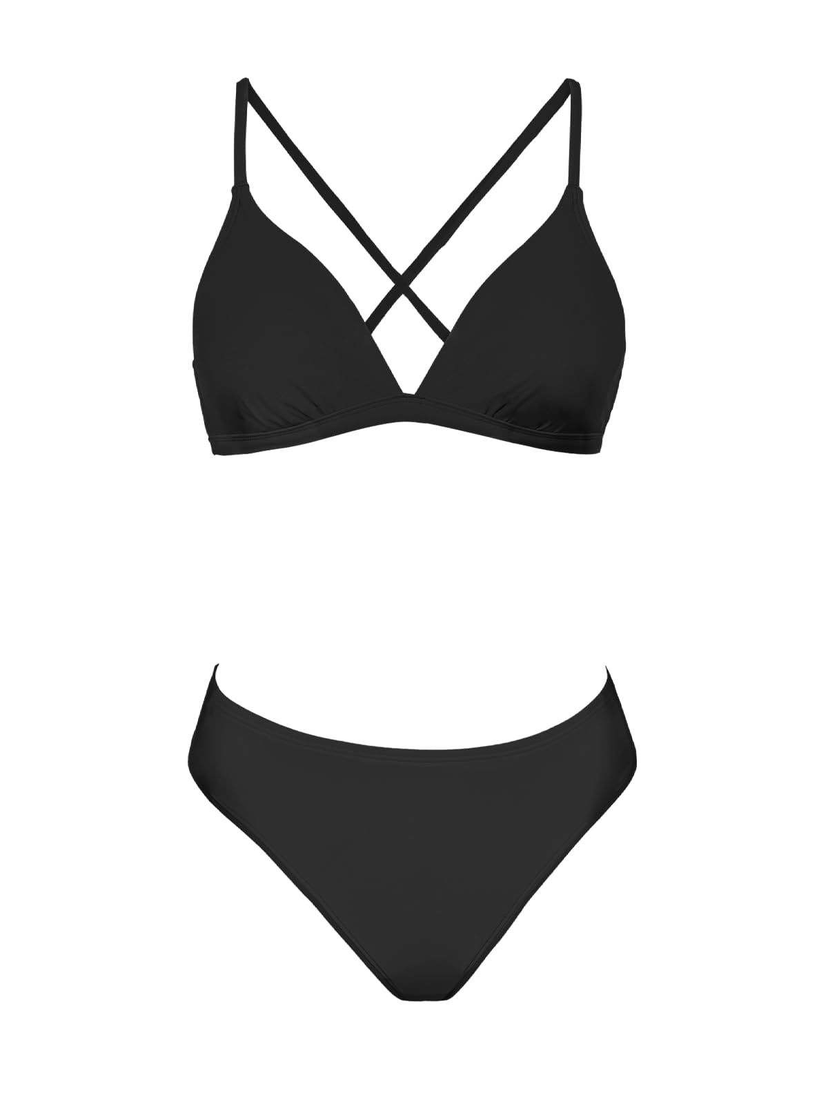 Costum de baie L - CUPSHE Bikini Set V Neck Crisscross Back