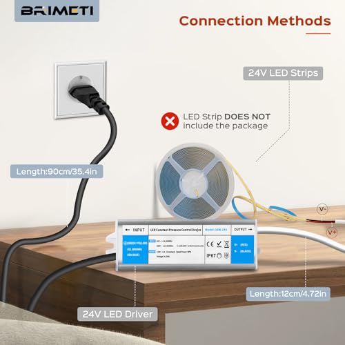 Transformator 220V-24V 400W IP67 pentru LED Strip - BRIMETI, 16.7A