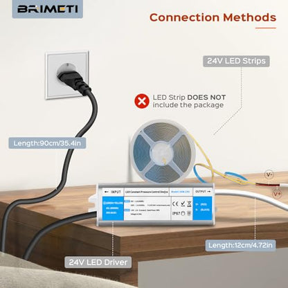 Transformator 220V-24V 400W IP67 pentru LED Strip - BRIMETI, 16.7A