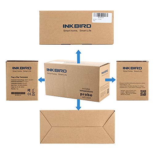 Inkbird Termostat Digital Wireless ITC-308-WiFi, Control Temperatura pentru Incalzire si Racire, WiFi si Aplicatie Mobila