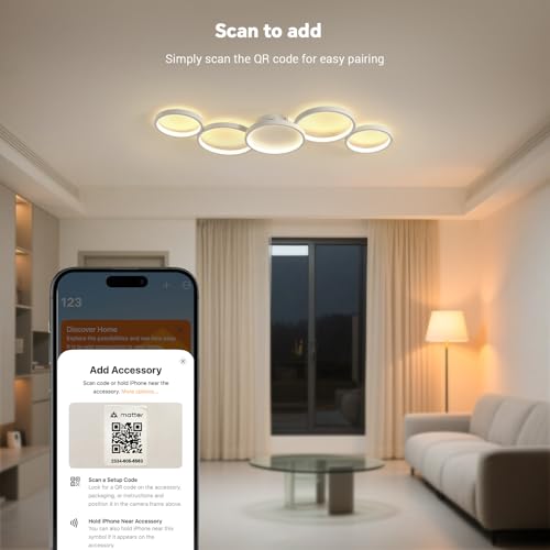 Plafoniera LED moderna 50W de 100 cm cu telecomanda si control smart