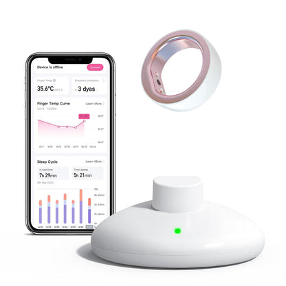 Femometer Smart Ring Size 8– Inel inteligent pentru fertilitate si ovulatie, monitorizare temperatura si somn cu aplicatie