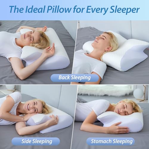 Perna ergonomica cervicala 2-in-1 HOMCA, spuma memorie, suport gat