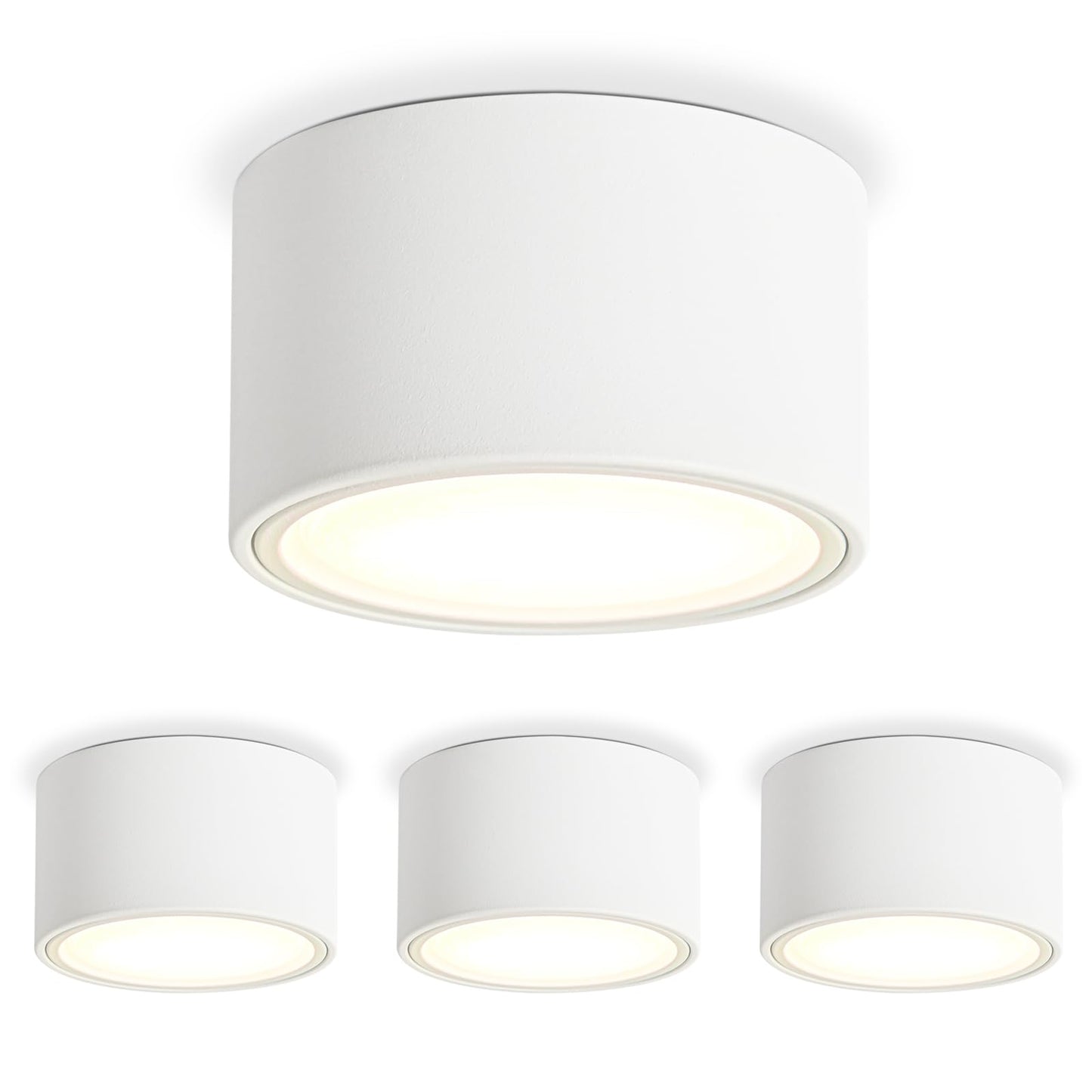 Spoturi LED aplicate GX53 6W 4000K 550lm KYOTECH, alb mat, 4 buc