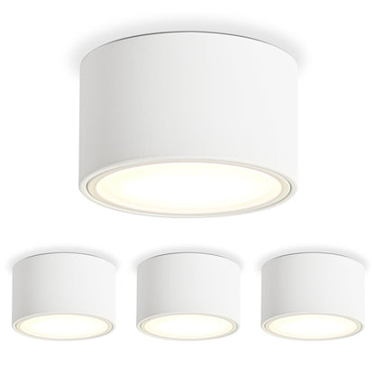 Spoturi LED aplicate GX53 6W 4000K 550lm KYOTECH, alb mat, 4 buc