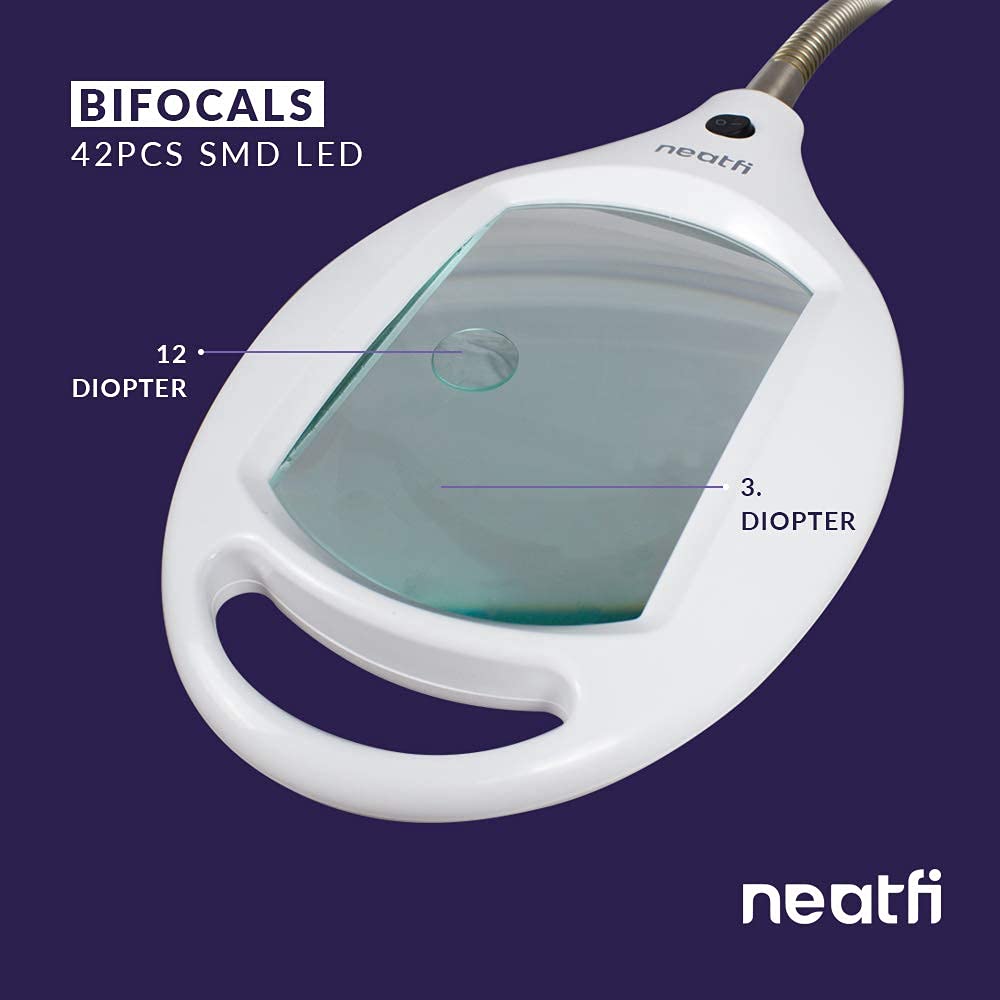 Lampa podea cu lupa bifocala Neatfi Elite HD LED 42 SMD 6500K