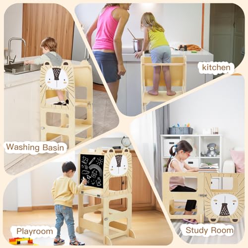 Turn Montessori pliabil 2-in-1 + Scaun labebe, format mare, de la 1 an