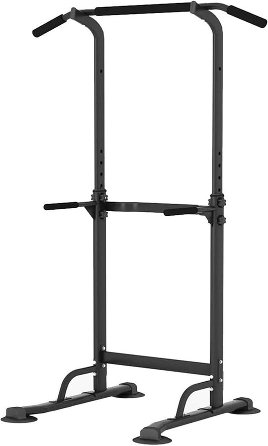 Turn de forta multifuncional sogesfurniture cu bara de tractiuni, reglabil 165-210 cm, negru