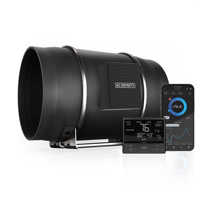 AC Infinity CLOUDLINE PRO T6, Quiet 6” Inline Duct Fan with Temperature Humidity VPD Controller, WiFi Integrated App Control - Ventilation Exhaust Fan for Heating Cooling, Grow Tents, Hydroponics