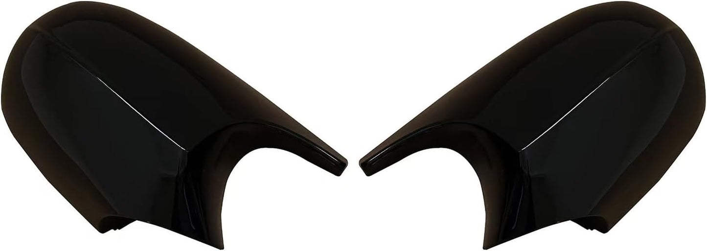Door Mirror Cover Caps For BMW E81 E87 2008-2011 E90 E91 2009-2011 E92 E93 2010-2013 LCI Facelift Replacement Side Mirror Caps Gloss Black(For 1er E81 E87&3er E90 E91 E92 E93 LCI)