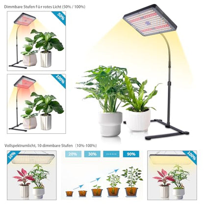Lampa LED crestere plante 242 LED cu timer 4/8/12h EWITTTI, telecomanda