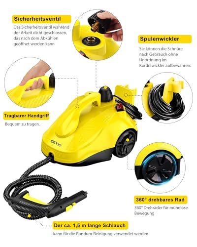 Aparat curatat cu abur 23 accesorii + cablu 5 m, pentru cuptoare si