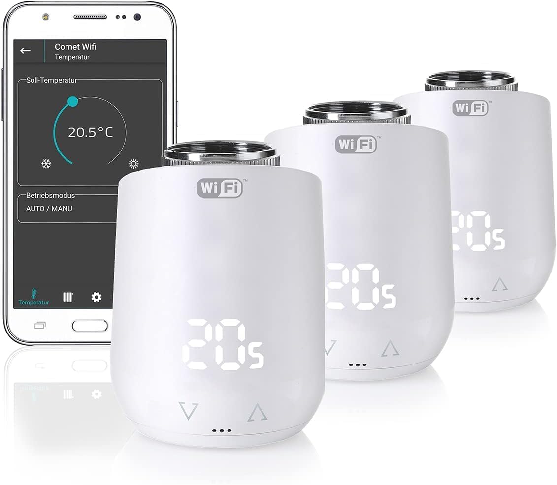 Set 3 termostate inteligente pentru radiator ET - EUROTRONIC Technology GmbH Comet WiFi, WLAN 2.4 GHz