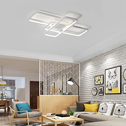 Plafoniera LED dimabila cu telecomanda 3 rame + functie night light