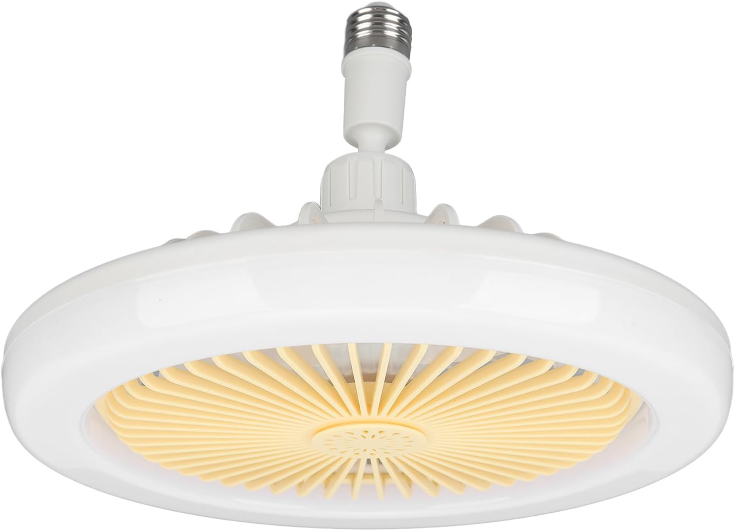 Ceiling Fan with Light & Remote Control, 10 30 W E27 Small Socket Fan, 3 Colours, 3 Wind Speeds, LED Fan Light with Aromatherapy for Garage, Cabinet, Kitchen
