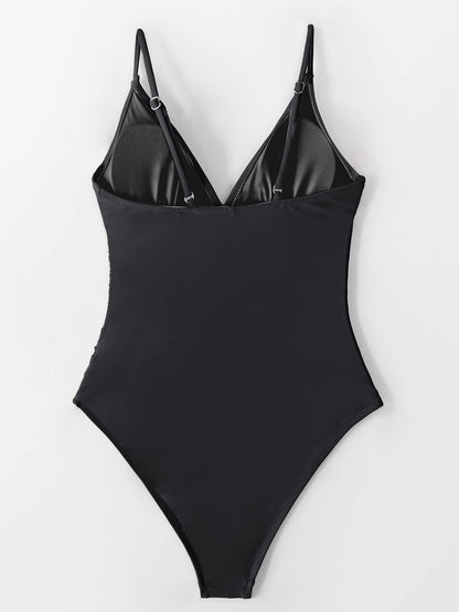 Costum de baie M - CUPSHE AA20011L control abdomen decolteu V