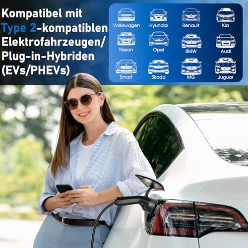 Cablu incarcare Type 2 Schuko 7m 3.6kW 6-16A + control curent 4 trepte