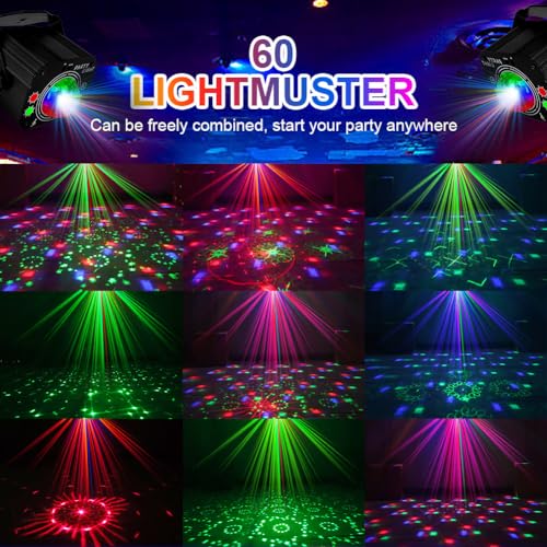 Proiector lumini disco 3 in 1 RGB UV LED URAQT, control remote