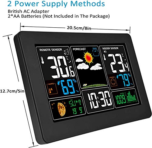 Statie meteo wireless cu ceas alarma MSF Kalawen, barometru, prognoza