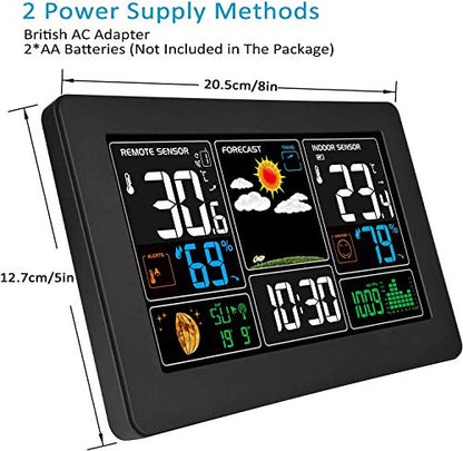 Statie meteo wireless cu ceas alarma MSF Kalawen, barometru, prognoza