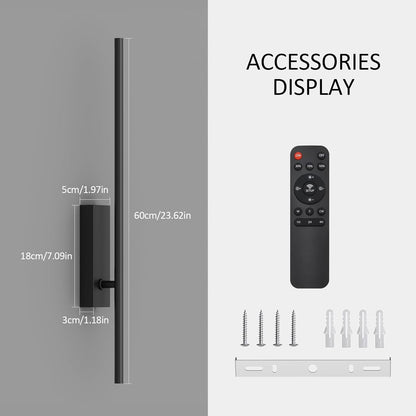 Set 2 aplice LED de interior Coinmit 18 W, 60 cm, negre, cu telecomanda