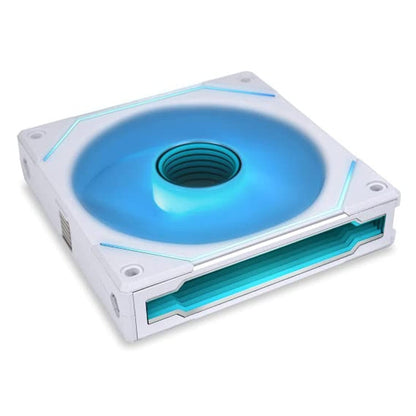 Lian Li UNI Fan SL-Infinity 120-Triple Pack-ARGB Fan-Infinity Mirror-Daisy-Chain Design-Customizable Lighting Effects-One Cable Connection-with Controller-White-(UF-SLIN120-3W)