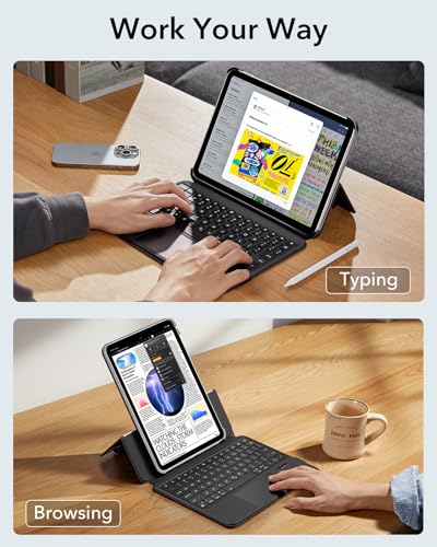 Tastatura cu husa pentru iPad Pro 12.9 ESR, stand reglabil, magnetica detasabila
