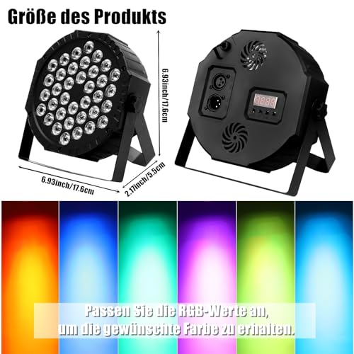 Proiectoare Disco Led DJ DMX512 36 LED set 4 buc + telecomanda, 4 moduri lumina